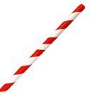 Fiesta Compostable Bendy Paper Straws Red Stripes additional 4