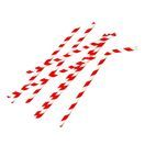 Fiesta Compostable Bendy Paper Straws Red Stripes additional 5