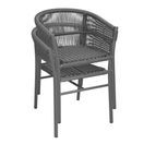 Bolero Florence Grey Mix Rope Twist Wicker Chairs additional 4