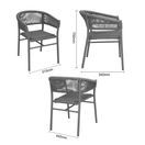 Bolero Florence Grey Mix Rope Twist Wicker Chairs additional 6