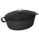 Vogue Black Oval Casserole Dish 6Ltr additional 1
