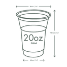 Vegware R600Y 20oz PLA Plain Cold Cup, 96-Series additional 4