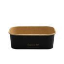 Vegware SBC-24 24oz/750ml Rectangular Black Paper Food Container additional 1