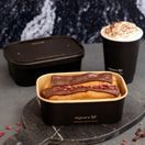 Vegware SBC-24 24oz/750ml Rectangular Black Paper Food Container additional 2