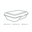 Vegware 9 X 6in Two Compartment Bagasse - B002 additional 3