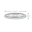 Vegware 96-Series PLA Flat Lid, No Hole - C96F-NH additional 2
