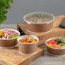 Colpac Recyclable Kraft Salad Pots With Lid Large 1300ml / 45oz 10343 additional 7