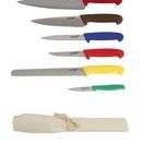 6 Piece Colour Coded Knife Set + Knife Wallet additional 1