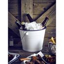 Enamel Bucket White with Blue Rim 22cm Dia additional 2