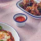 Enamel Ramekin White with Blue Rim 7cm Dia 90ml/ 3.2oz additional 3