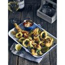 Enamel Serving Tray White with Blue Rim 38.2x26.4x2.2cm additional 2