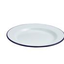 Enamel Wide Rim Plate White &amp; Blue 24cm additional 1