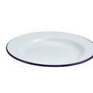 Enamel Wide Rim Plate White &amp; Blue 26cm additional 1