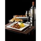 Genware Porcelain Rectangular Dish Holder 28 x 8cm/ 11 x 3.25" additional 4