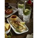 Genware Porcelain Rounded Rectangular Plate 24.5 x 12.5cm/ 9.75 x 5" additional 3