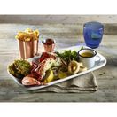 Genware Porcelain Rounded Rectangular Plate 29.5 x 15cm/ 11.5 x 6" additional 2