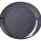 Rustic Stoneware Blue Oval Plate 25x22cm additional 1