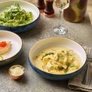 Terra Porcelain Aqua Blue Two Tone Coupe Bowl 22cm additional 4