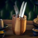 GenWare Acacia Wood Cutlery Cylinder with Metal Handles additional 3