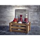 Genware Dark Rustic Wooden Crate 21.5x15x10.8cm additional 3