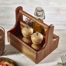 Medium Dark Wood Table Caddy additional 2