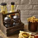 Medium Rustic Wooden Table Caddy additional 2
