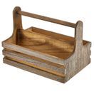 Medium Rustic Wooden Table Caddy additional 1