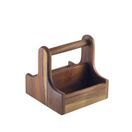 Small Dark Wood Table Caddy additional 1