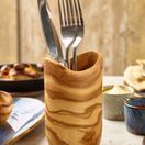 GenWare Olive Wood Rustic Cutlery Holder additional 2