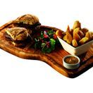 Olive Wood Serving Board With Groove 40 x 21cm+/- additional 1