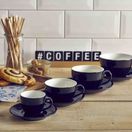 Genware Porcelain Black Saucer 13.5cm/ 5.25" additional 2