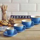 Genware Porcelain Blue Bowl Shaped Cup 17.5cl/ 6oz additional 2