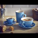 Genware Porcelain Blue Bowl Shaped Cup 9cl/ 3oz additional 2