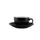 Genware Porcelain Matt Black Bowl Shaped Cup 25cl/ 8.75oz additional 2