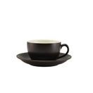 Genware Porcelain Matt Black Saucer 16cm/ 6.25" additional 2