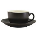 Genware Porcelain Matt Black Saucer 16cm/ 6.25" additional 3