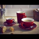 Genware Porcelain Red Bowl Shaped Cup 9cl/ 3oz additional 2