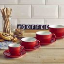 Genware Porcelain Red Saucer 13.5cm/ 5.25" additional 2