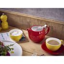 GenWare Porcelain Red Teapot with Stainless Steel Lid &amp; Infuser 50cl/ 17.6oz additional 3