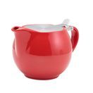 GenWare Porcelain Red Teapot with Stainless Steel Lid &amp; Infuser 50cl/ 17.6oz additional 1