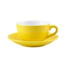 Genware Porcelain Yellow Bowl Shaped Cup 17.5cl/ 6oz additional 2