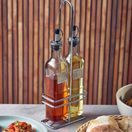 Square Glass Oil &amp; Vinegar With Chrome Stand additional 2