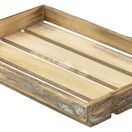Genware Dark Rustic Wooden Crate 35 x 23 x 4cm additional 1