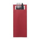 Europochette Classic Size Beet Red Cutlery Pouch with White 2ply Napkin additional 2