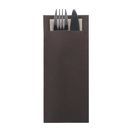 Europochette Classic Size Chocolate Brown Cutlery Pouch with Kraft 2ply Napkin additional 2