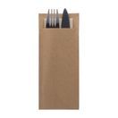 Europochette Classic Size Kraft Brown Cutlery Pouch with Kraft 2ply Napkin additional 2