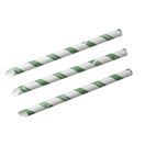 Vegware PS12-GS Bubble Tea Green Stripe 12mm Paper Straw additional 1