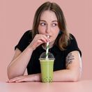 Vegware PS12-GS Bubble Tea Green Stripe 12mm Paper Straw additional 3