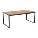 Bolero Acacia Wood and Steel Rectangular Industrial Table 1800mm additional 7