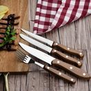 Olympia Steak Knives with Wood Effect Handles additional 5